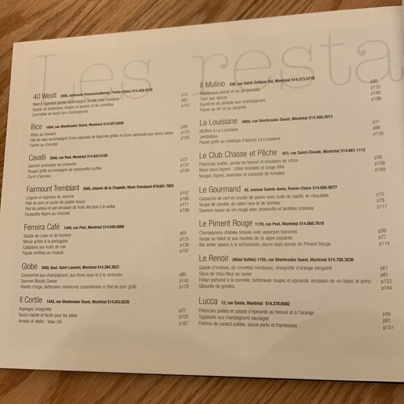 COOK BOOK - Les saveurs de Montréal Livre recettes restaurants - French - Picture 7 of 9